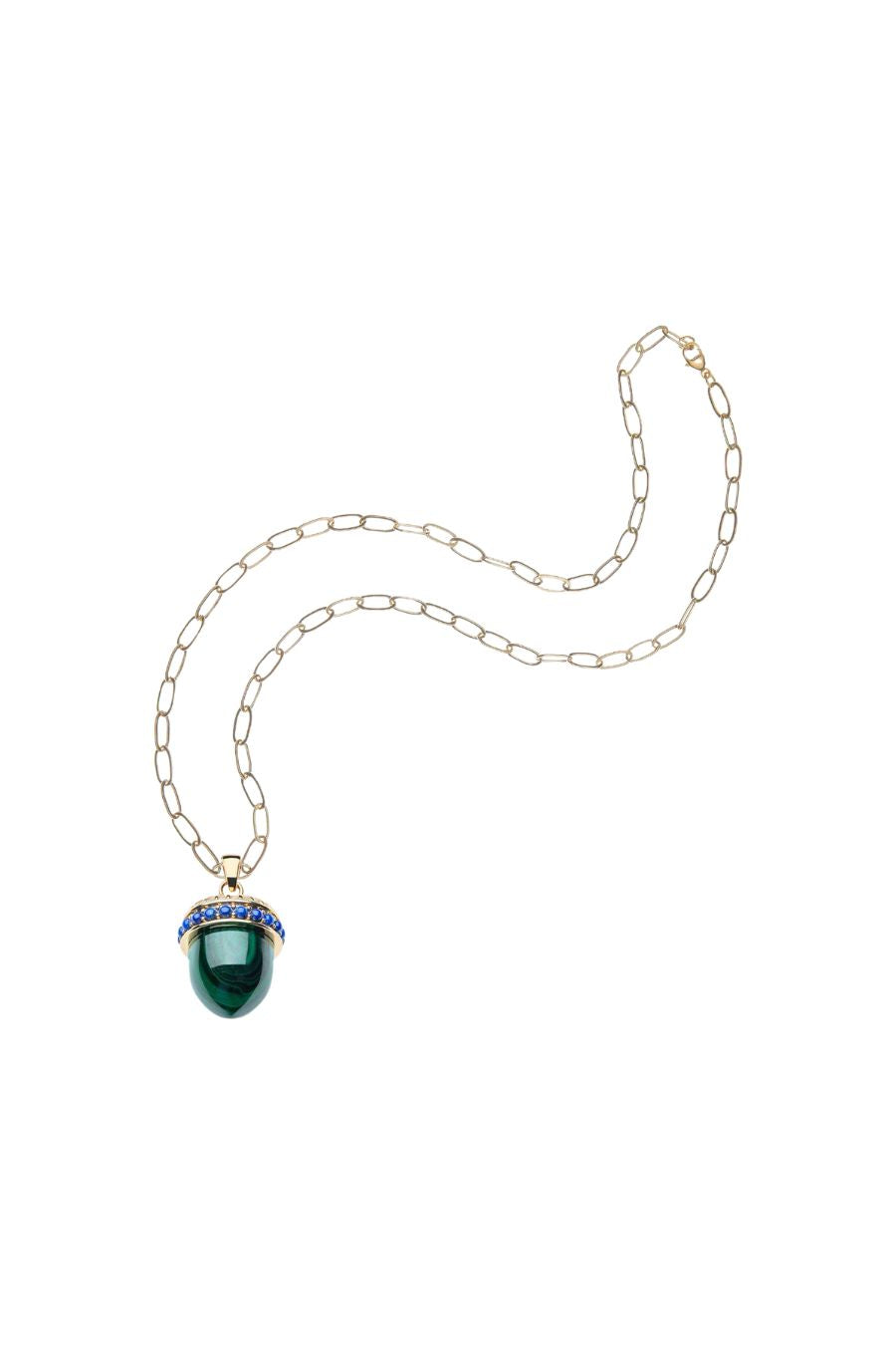 HOPE Acorn Necklace in Malachite