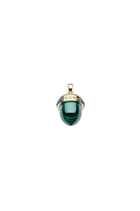 HOPE Acorn Necklace in Malachite