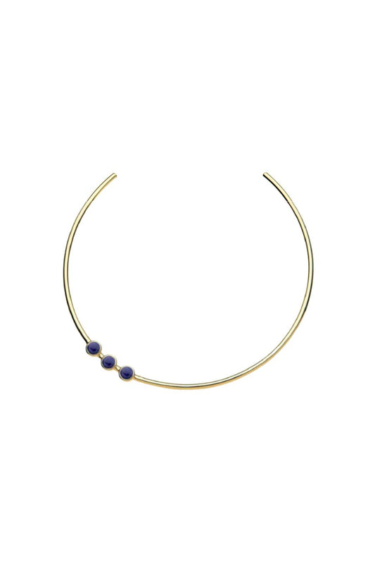 Embellished Neck Cuff in Lapis