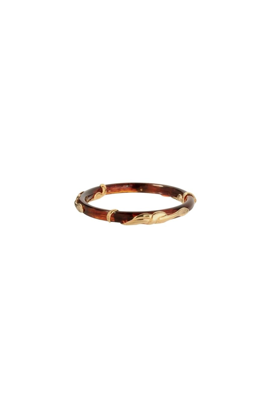 Cobra Acetate Bangle Bracelet in Tortoise