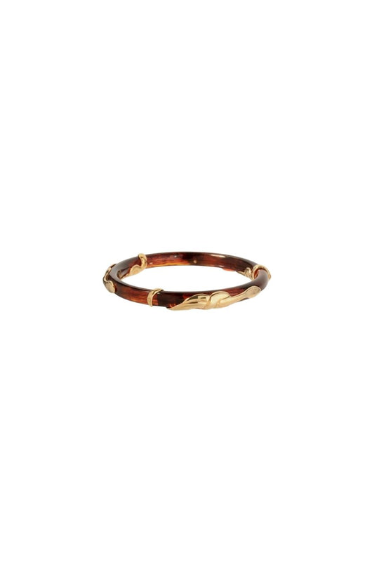 Cobra Acetate Bangle Bracelet in Tortoise