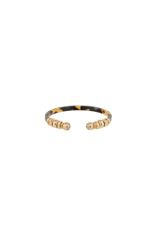 Sari Rhinestone Acetate Bracelet in Tortoise