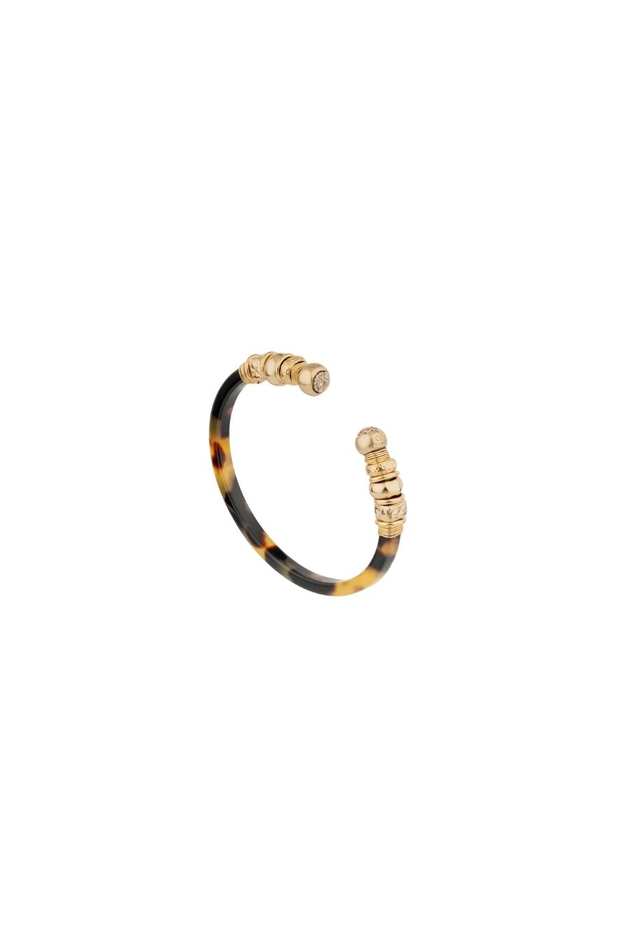 Sari Rhinestone Acetate Bracelet in Tortoise