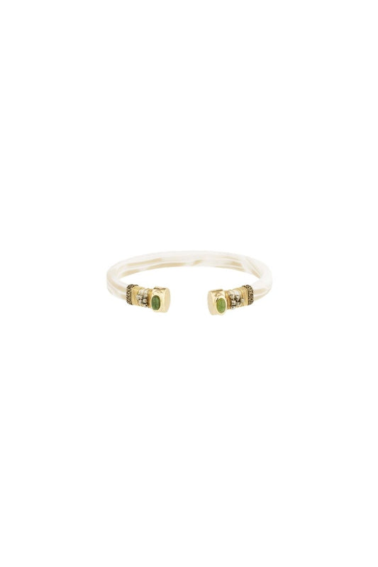 Sarina Bracelet in White/Green