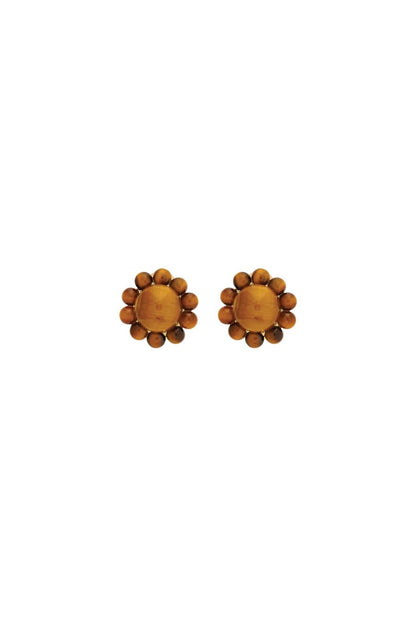 Genevieve Stud in Tiger's Eye