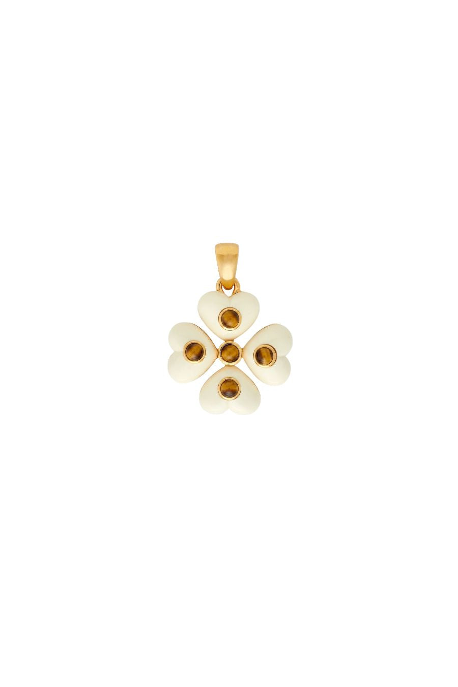 Trefle Pendant in Tiger's Eye