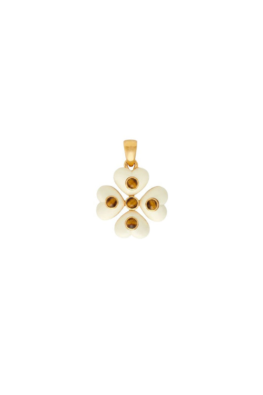Trefle Pendant in Tiger's Eye