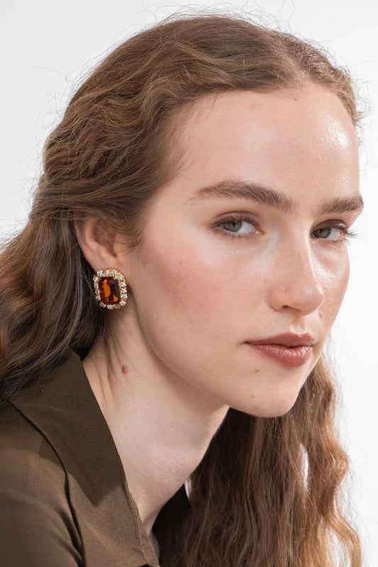 Diana Studs in Topaz