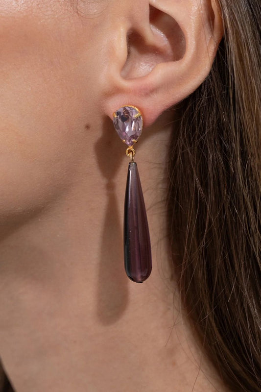 Caroline Earrings in Amethyst