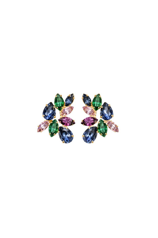 Octavia Earrings in Peacock