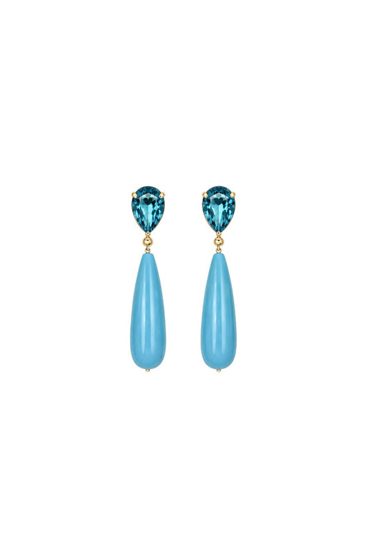 Caroline Earrings in Turquoise