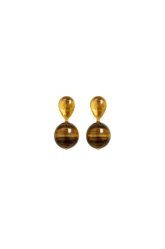 Allison Earrings in Tigers Eye