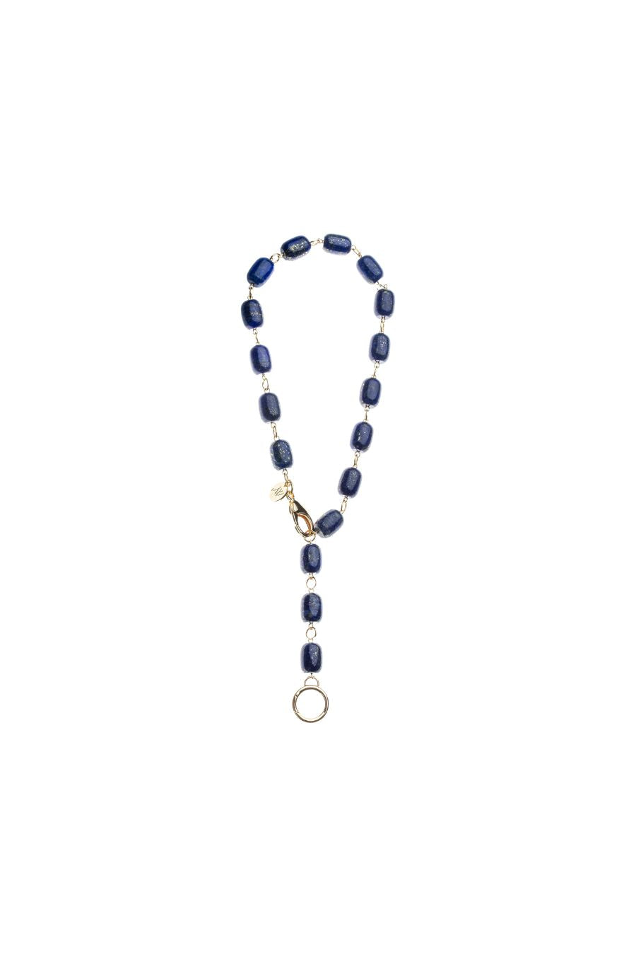 Chunky Lapis Lariat Necklace