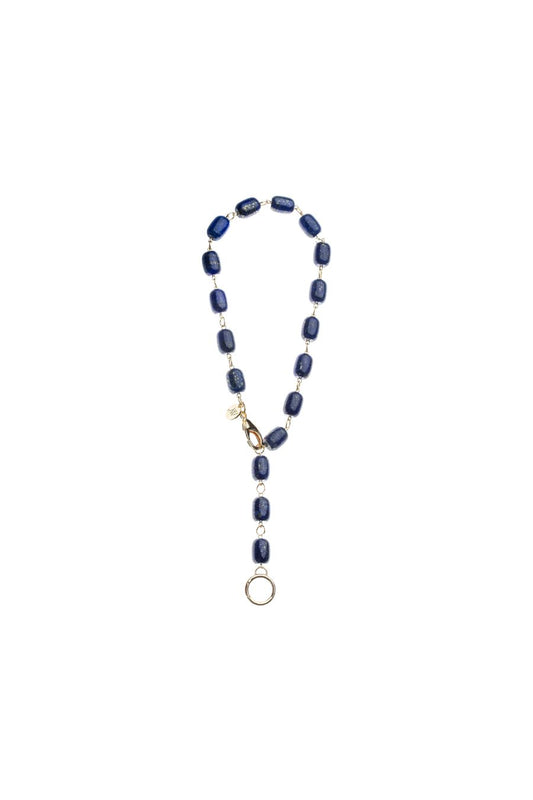Chunky Lapis Lariat Necklace