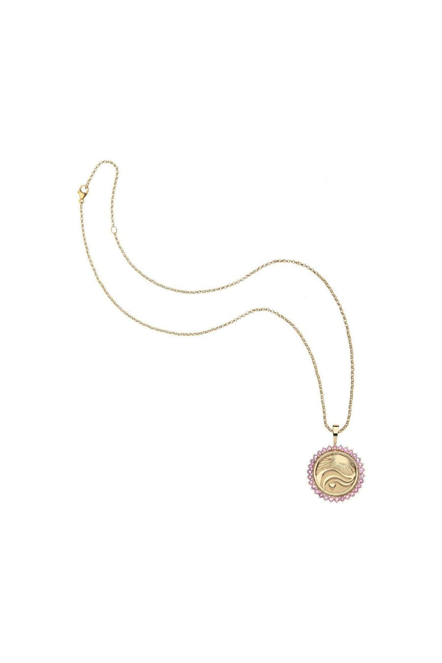 Love - Courage - Strength Petite Embellished Coin Necklace
