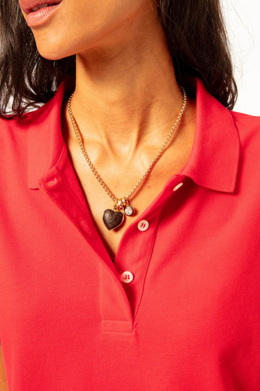 The Mini Simple Wood Heart Pendant