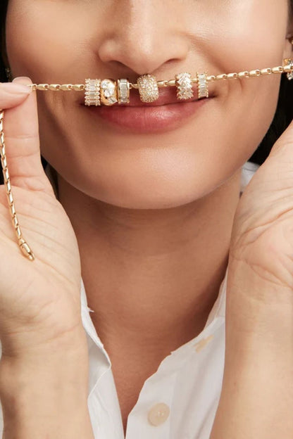 Diamond Full Stack Baguette Big Bead, Lab Grown by Adina Reyter