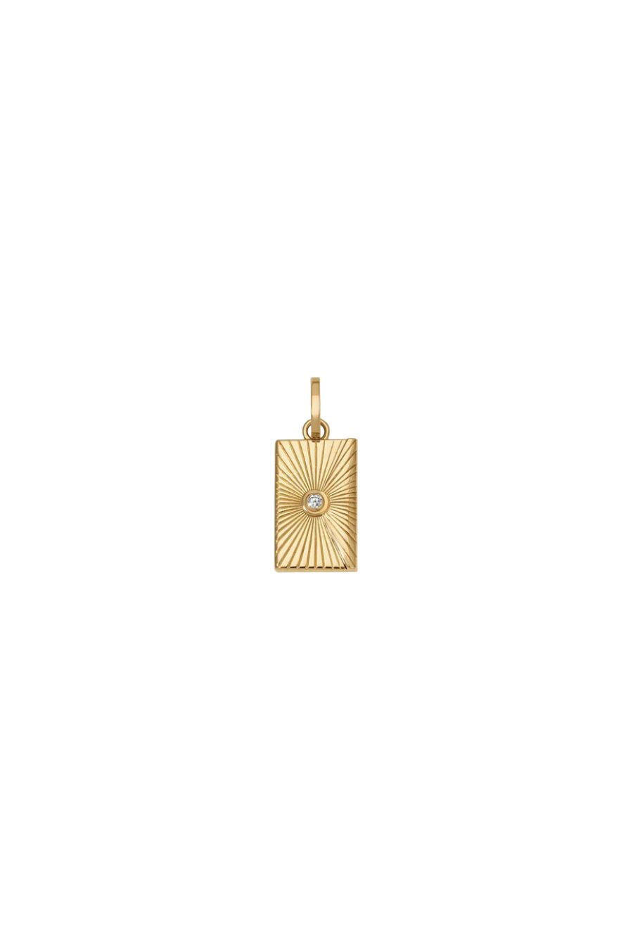 Engravable Groovy Diamond Envelope Hinged Charm