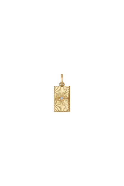 Engravable Groovy Diamond Envelope Hinged Charm