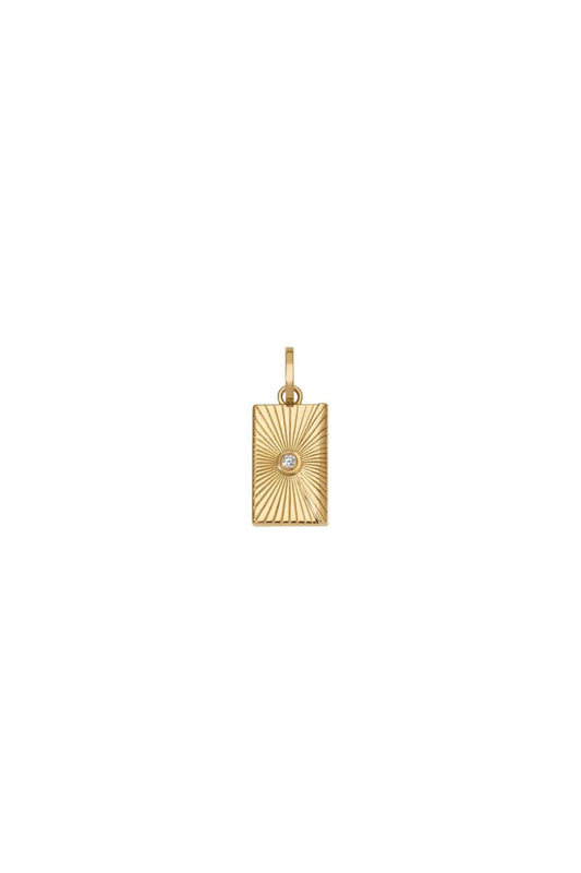 Engravable Groovy Diamond Envelope Hinged Charm