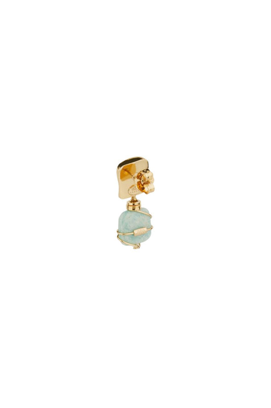 Rainbow Square Earrings in Amazonite