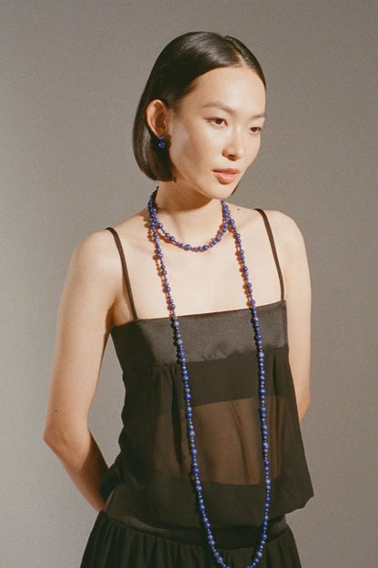 Cara Earrings in Lapis