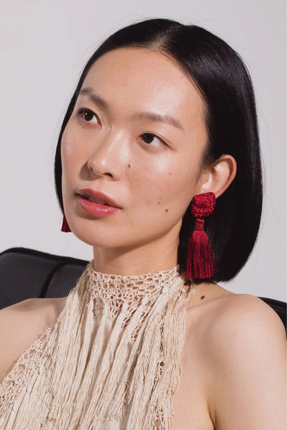 Carmella Earrings in Ruby