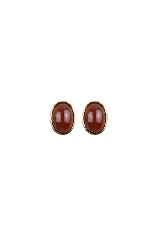 Elaine Earrings in Carnelian