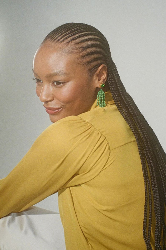 Ryah Earrings in Fern