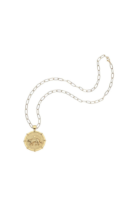 STRONG Tiger JW Coin Necklace