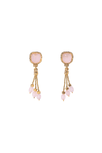 Miki Rose Quartz Earrings