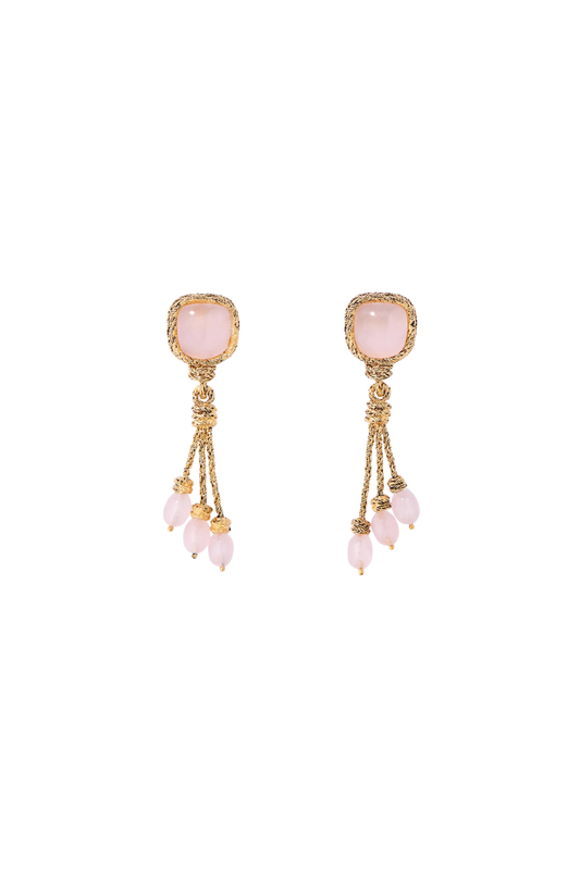 Miki Rose Quartz Earrings