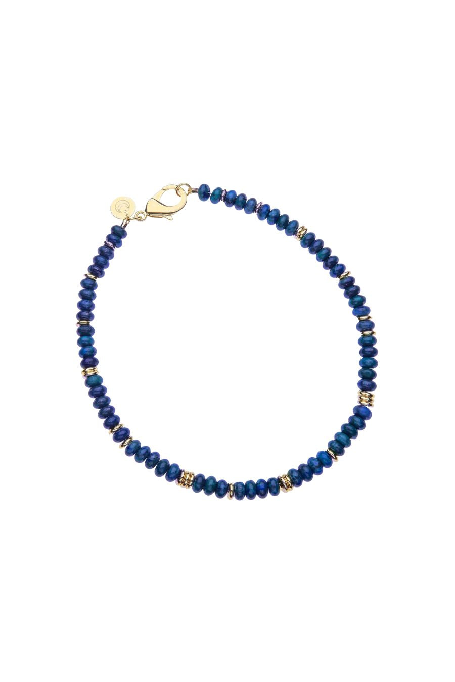 Gumdrop Beaded Necklace in Lapis