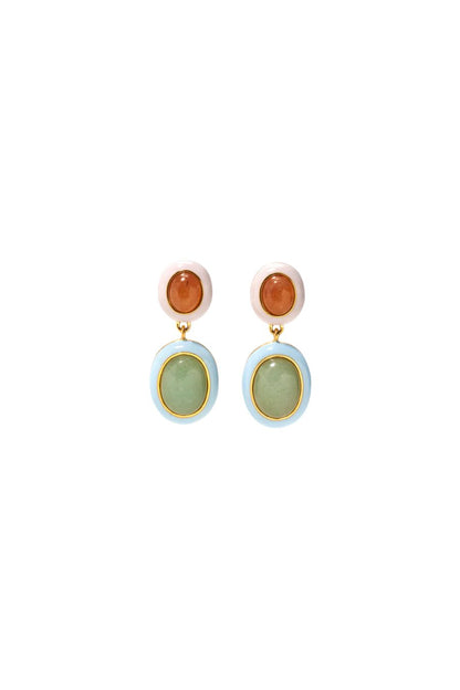 Papaya Earrings in Aventurine