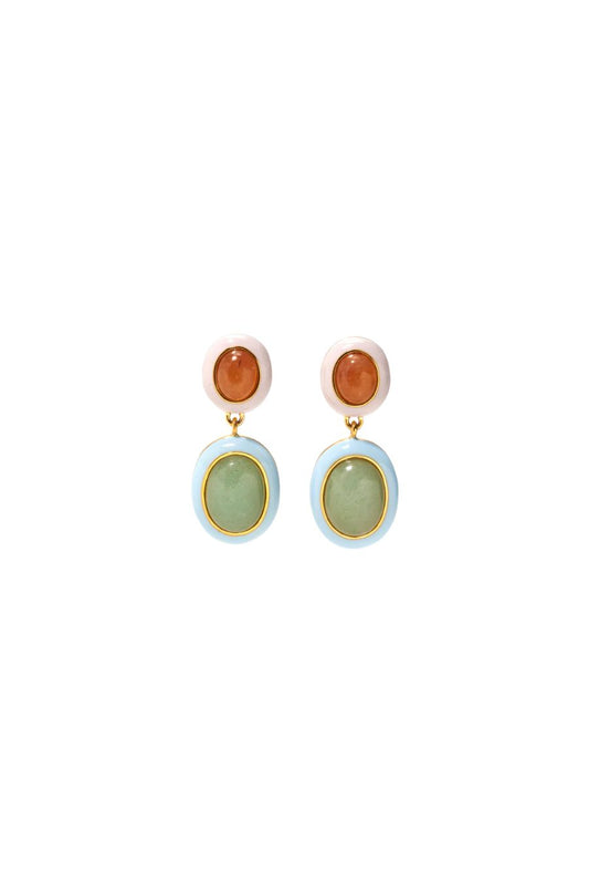 Papaya Earrings in Aventurine