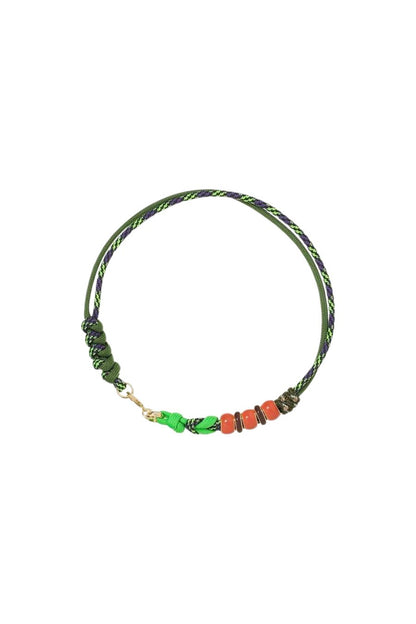 Super Size Happy Cord Necklace in Kiwi