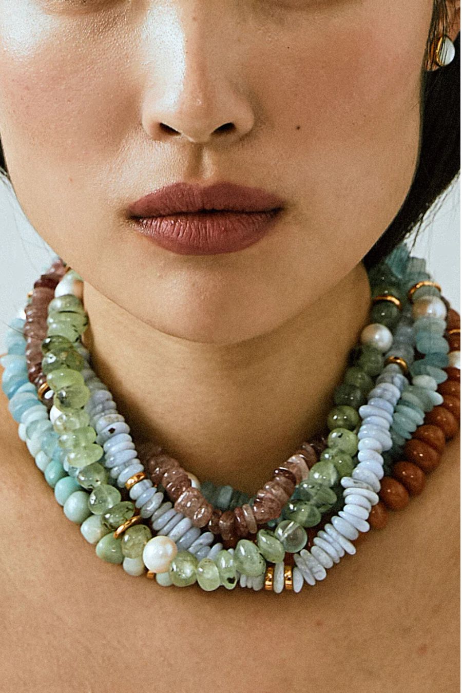 Mood Necklace in Prehnite