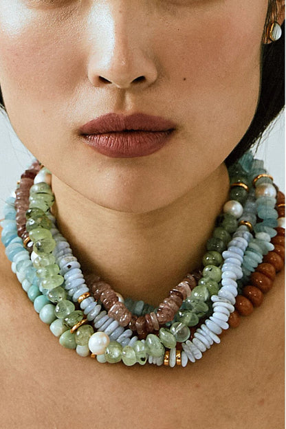 Mood Necklace in Prehnite