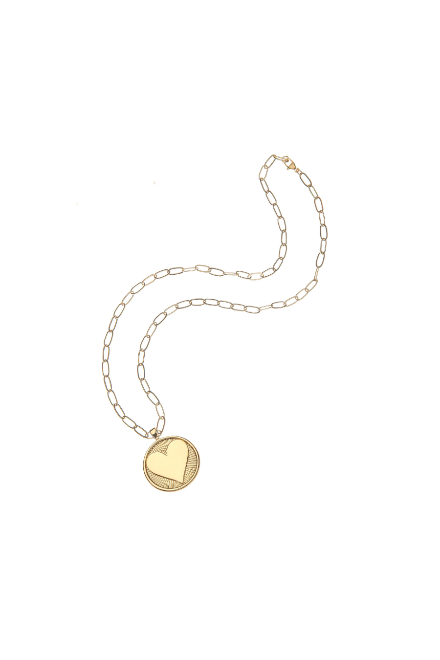 Jane Win Hearts Find Me Love Pendant, gold-plated heart pendant necklace