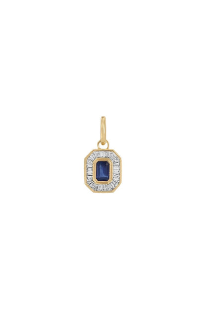 Deco Diamond/Sapphire Hinged Charm