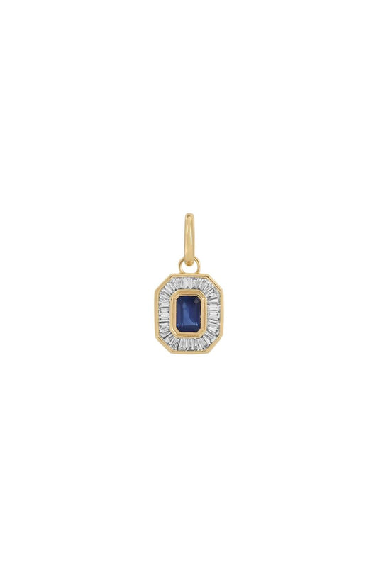 Deco Diamond/Sapphire Hinged Charm