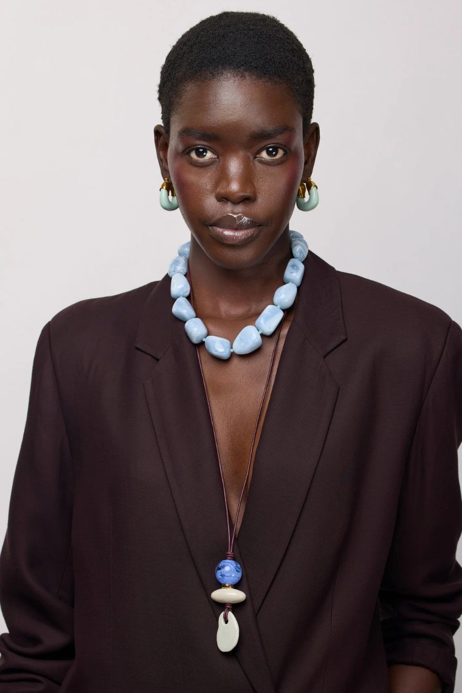 Lizzie Fortunato Sea and Sky Collar Necklace in Blue, alternate view