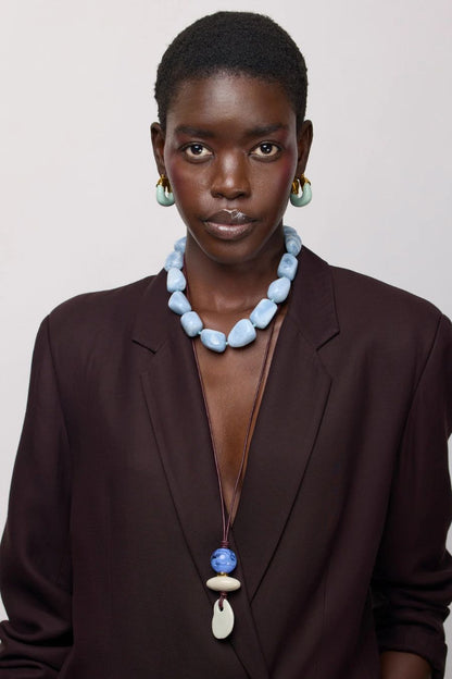 Lizzie Fortunato Sea and Sky Collar Necklace in Blue, alternate view