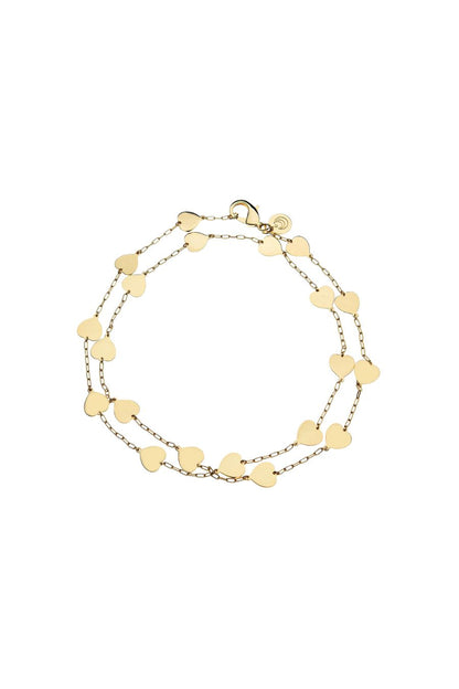 LOVE Pieces of My Heart Double Wrap Chain Necklace