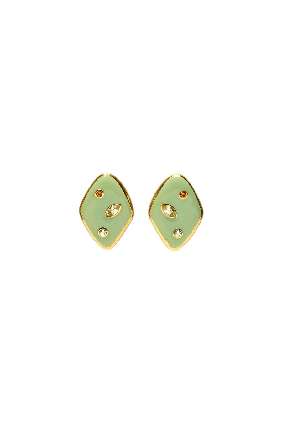 Nico Dot Earrings in Pistachio