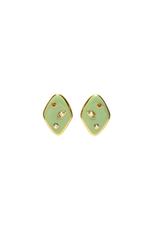 Nico Dot Earrings in Pistachio