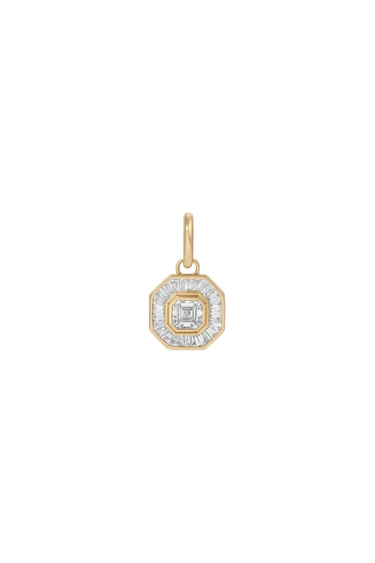 Deco Diamond Asscher Hinged Charm