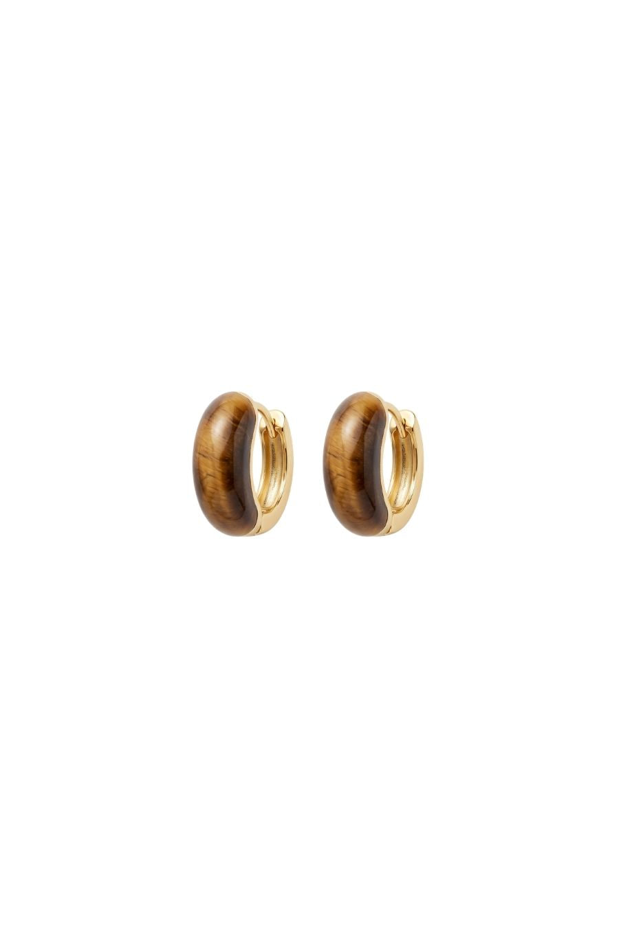Simple Stone Chubbie Earring in Tigers Eye