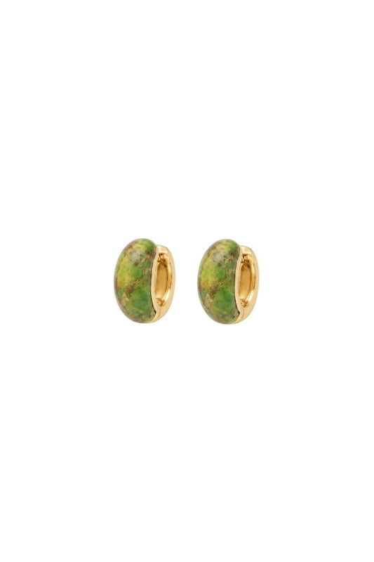 Simple Stone Chubbie Earring in Green