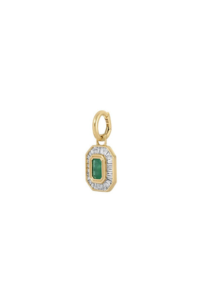 Deco Diamond/Emerald Hinged Charm